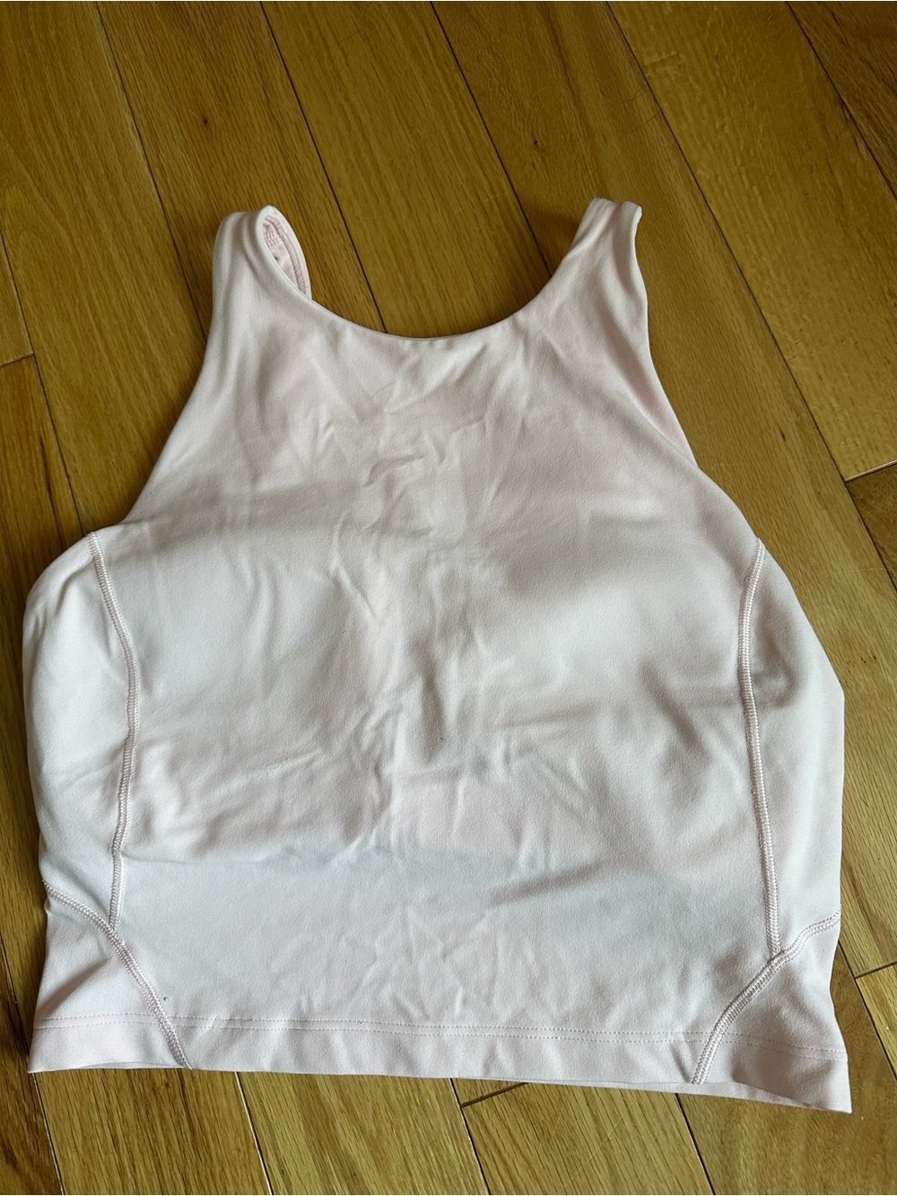 Lululemon Light Pink  Crop Tank with built in Bra